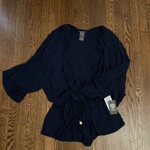 Vince Camuto Navy Romper/cover up